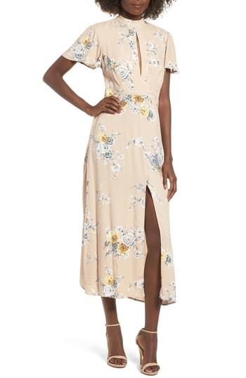 Women's Afrm Aliana Tie Detail Dress - Beige