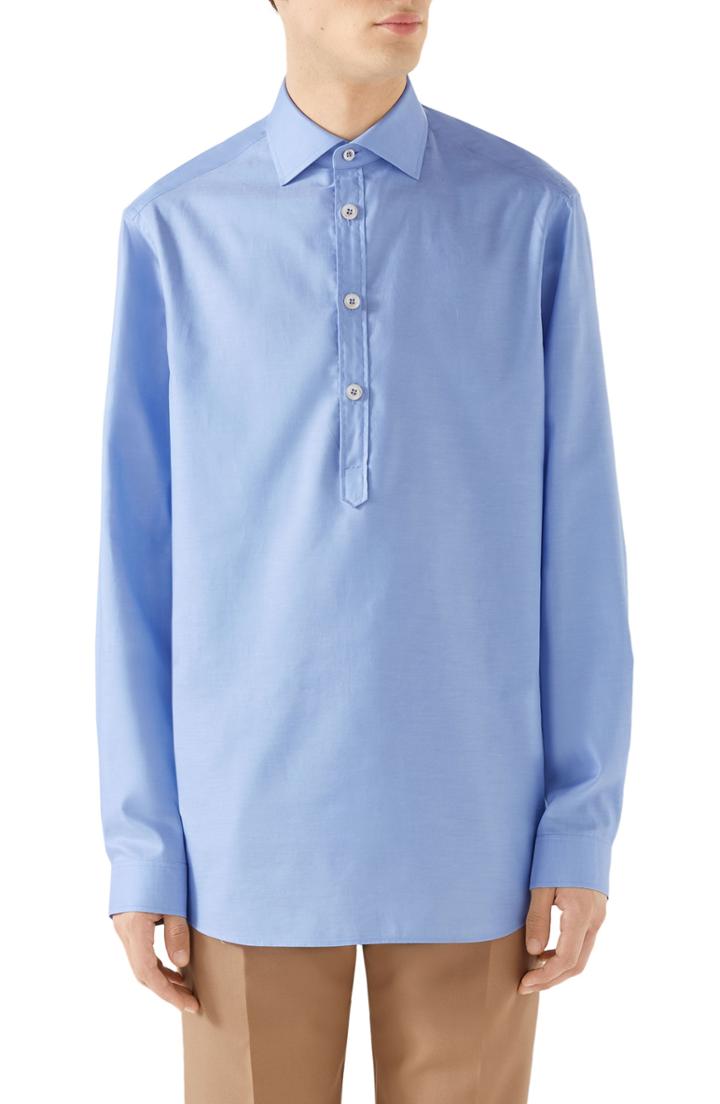 Men's Gucci Am Oxford Shirt Eu - Blue