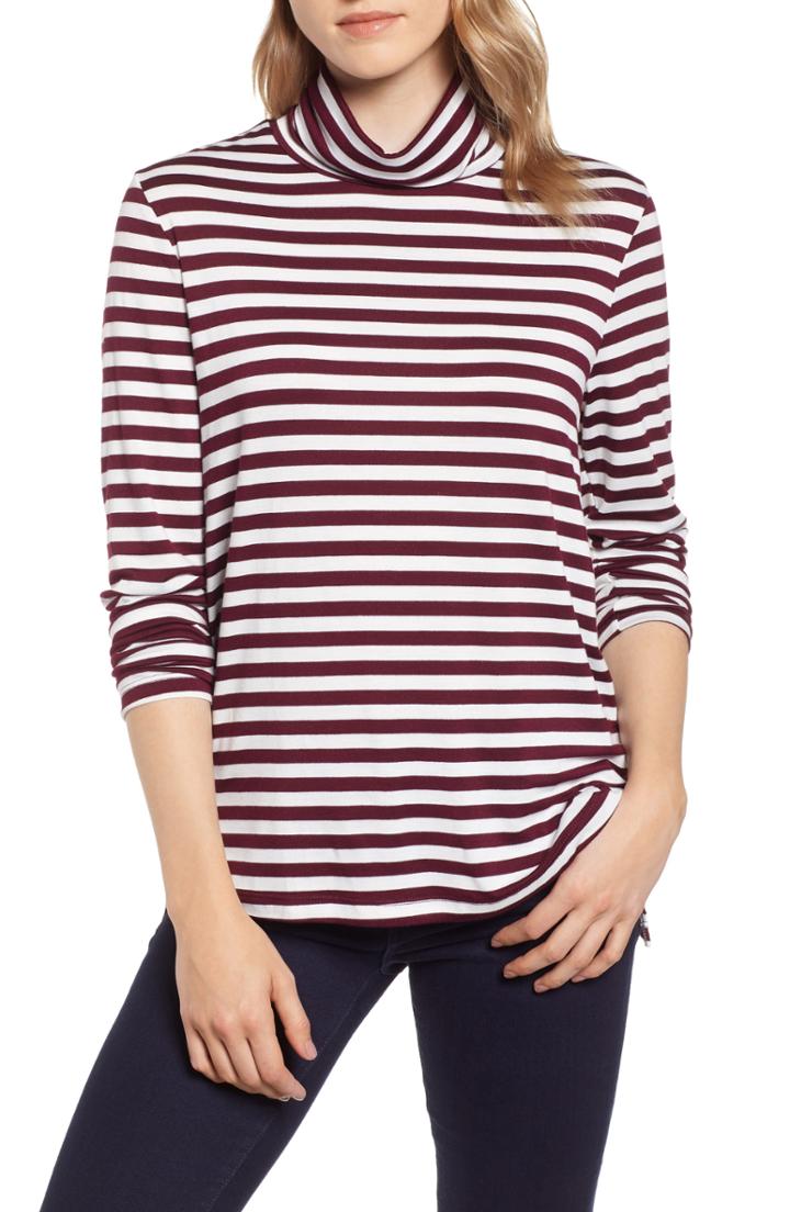 Women's Everleigh Knit Shirttail Turtleneck - Red