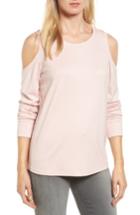 Women's Gibson Cold Shoulder Sweatshirt, Size - Pink