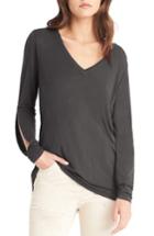 Women's Michael Stars Slit Sleeve Top, Size - Grey