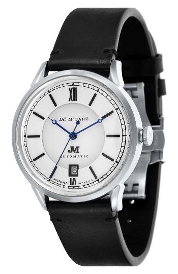 Men's James Mccabe Heritage Ii Automatic Leather Strap Watch, 39.5mm