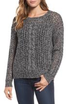 Women's Tommy Bahama Cascade Cable Sparkle Crew Sweater - Grey