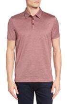 Men's Boss Place 17 Slim Fit Stripe Polo, Size - Red