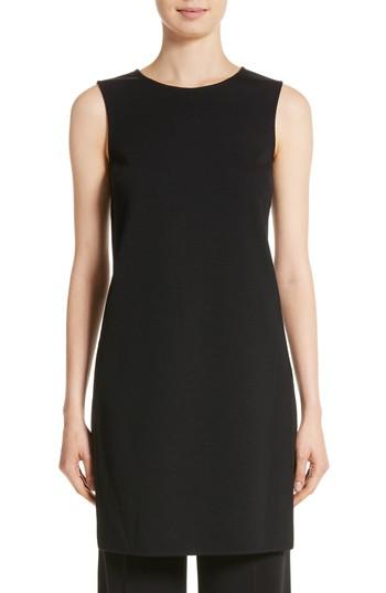 Women's St. John Collection Silk Inset Milano Knit Tunic - Black