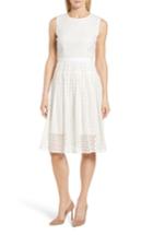 Women's Boss Dafalia Cotton Eyelet Dress - White