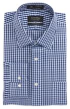 Men's Nordstrom Men's Shop Smartcare(tm) Traditional Fit Check Dress Shirt 34/35 - Blue