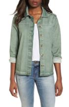 Women's Dear John Denim Shoulder Tab Button Up Jacket - Green