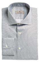 Men's Canali Regular Fit Geometric Dress Shirt - Blue