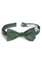 Men's Calibrate Pop Dot Silk Bow Tie, Size - Green