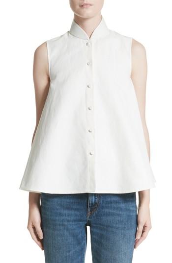 Women's Co Linen & Cotton Swing Top - Ivory