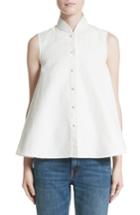 Women's Co Linen & Cotton Swing Top - Ivory