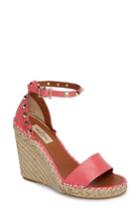 Women's Valentino Garavani 'rockstud' Espadrille Wedge Us / 35eu - Pink