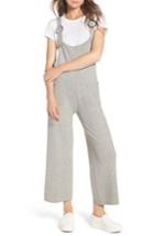 Women's Lost Ink Crop Knit Jumpsuit, Size - Grey