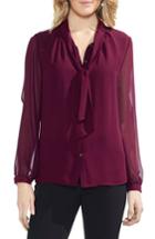 Women's Vince Camuto Split Sleeve Tie Neck Blouse - Red