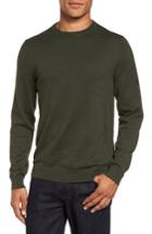 Men's Nordstrom Men's Shop Cotton & Cashmere Crewneck Sweater, Size - Green