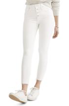 Women's Madewell 10-inch Button High Waist Crop Skinny Jeans - White