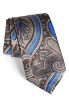 Men's Ermenegildo Zegna Paisley Silk Tie, Size - Black