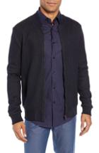 Men's Boss Salea Slim Fit Sweatshirt Jacket - Blue