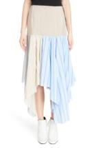 Women's Jw Anderson Hanky Hem Silk & Cotton Skirt Us / 8 Uk - Beige