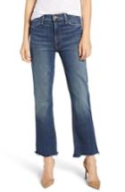 Women's Mother The Hustler High Waist Chewed Ankle Jeans - Blue