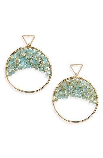 Women's Panacea Crystal Beaded Circle Earrings