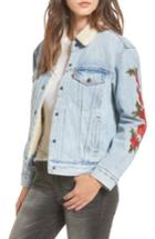 Women's Levis Ex-boyfriend Faux Shearling Lined Denim Jacket - Blue