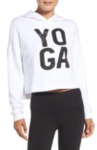 Women's Alo Screenprint French Terry Crop Hoodie - Green