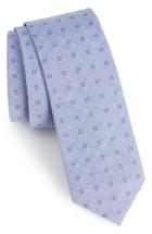 Men's 1901 Indigo Neat Cotton Skinny Tie, Size - Blue