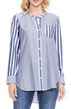 Women's Two By Vince Camuto Mix Stripe Tunic Shirt - Blue
