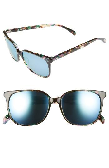 Women's Salt Kintner 55mm Polarized Cat Eye Sunglasses - Tropical Flower