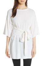 Women's Ted Baker London Olympy Tie Front Knit Tunic - Ivory