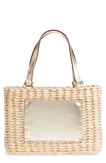 Frances Valentine Small Woven Straw Shopper - Metallic