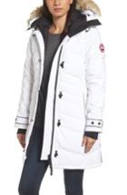 Women's Canada Goose 'lorette' Hooded Down Parka With Genuine Coyote Fur Trim (2-4) - White