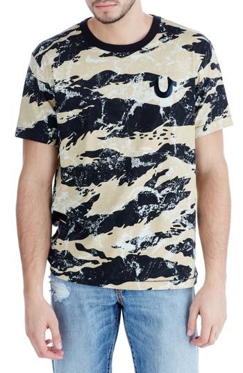 Men's True Religion Brand Jeans Camo Buddha T-shirt - Beige