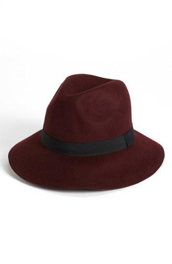 David & Young Felt Fedora (juniors) Burgundy