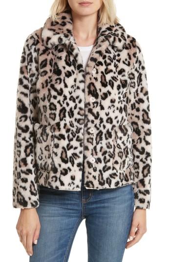 Women's Rebecca Taylor Faux Fur Jacket - Brown