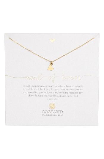 Women's Dogeared Maid Of Honor Heart Pendant Necklace