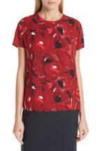 Women's Boss Ilyna Crepe Short Sleeve Top - Red