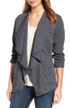 Women's Caslon Draped Utility Jacket - Grey