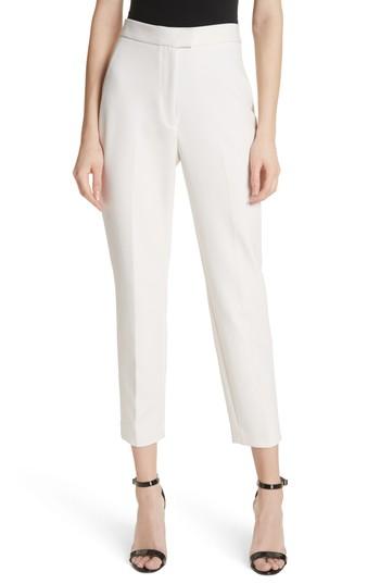 Women's Milly High Waist Cigarette Pants - White