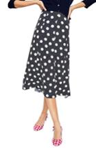 Women's Boden Floaty Polka Dot Midi Skirt - Blue