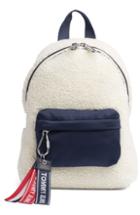Tommy Jeans Logo Strap Fleece Mini Backpack - Ivory