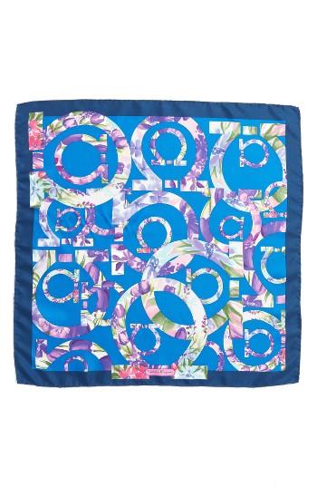 Women's Salvatore Ferragamo Alabast Silk Scarf, Size - Blue