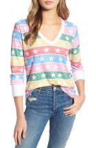 Women's Wildfox Leroy - Stellar Stripe Thermal Tee