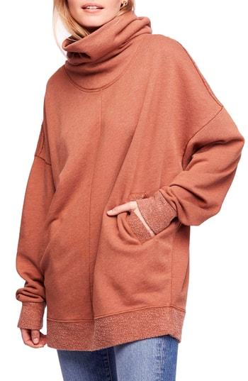 Women's Free People Too Easy Turtleneck - Orange