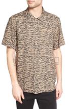 Men's Obey Untamed Print Woven Shirt - Beige