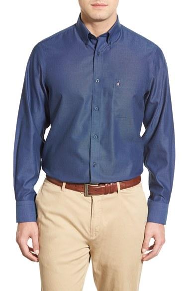 Men's Nordstrom Men's Shop Fit Sport Shirt, Size Large - Blue