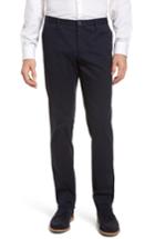 Men's Boss Stanino-w Flat Front Stretch Cotton Trousers R - Blue