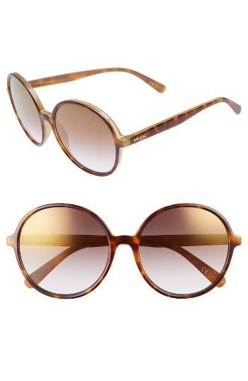 Women's D'blanc Prose 59mm Round Sunglasses - Tortoise Honey/ Gradient